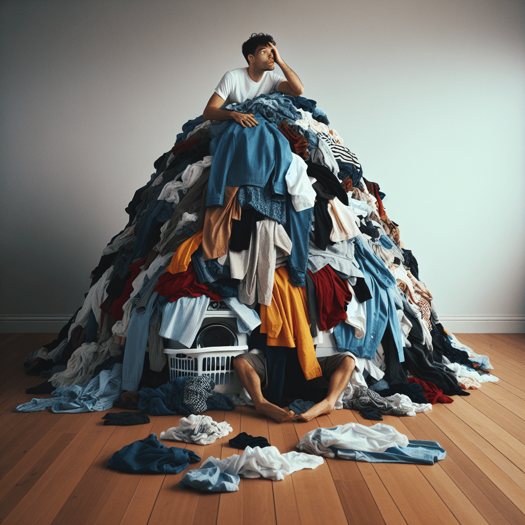 Mème drôle sur Relations : Une vision humoristique sur la façon dont le linge devient une tâche sans fin. Ce meme parle à tous ceux qui ont déjà été confrontés à une pile de vêtements écrasante.