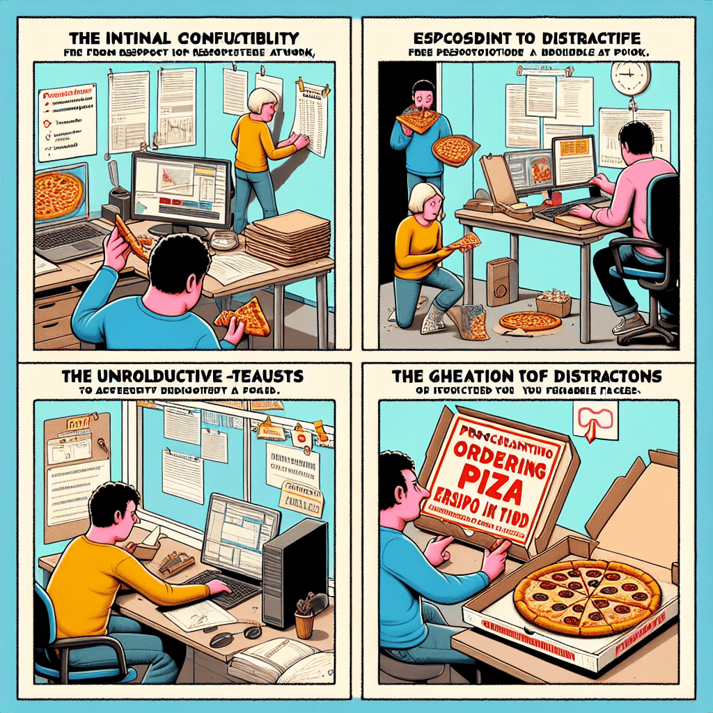 Meme divertido sobre Trabajo: Este meme captura la clásica lucha de la procrastinación, donde una intención productiva se transforma rápidamente en una distracción divertida. Perfecto para cualquiera que haya retrasado trabajo a favor de algo mucho menos productivo.