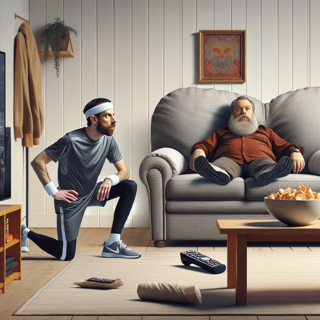 Meme engraçado sobre Fitness: Uma visão humorística de como maratonar séries pode atrapalhar até os melhores objetivos de fitness. Esse meme fala com quem já prometeu assistir só um episódio.