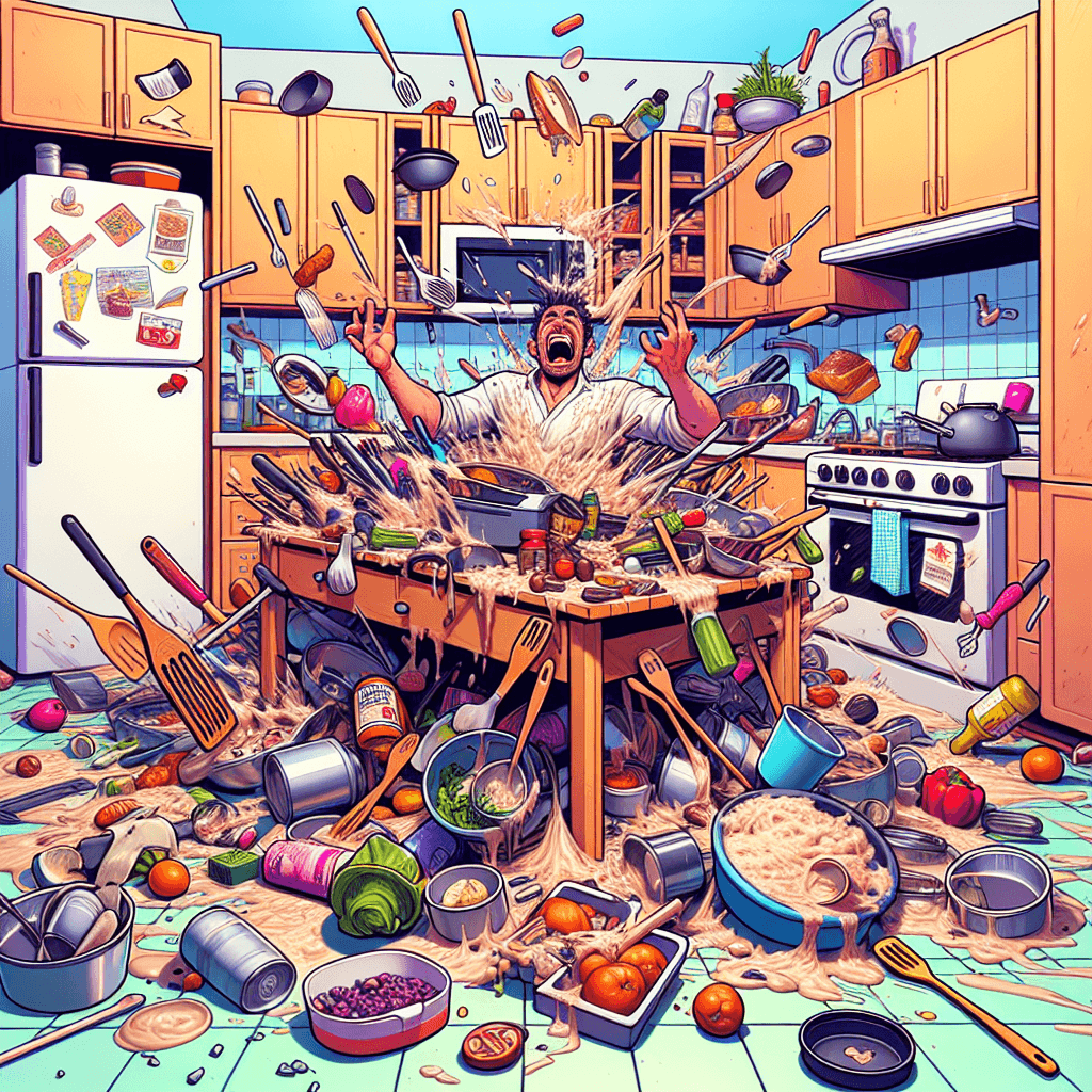 Смішний мем про «Програмування»: Цей мем відображає хаотичну реальність спроби приготувати їжу, де навіть прості страви можуть призвести до несподіваних катастроф. Це зрозуміле для кожного, хто відчував напругу — буквально і переносно — на кухні.