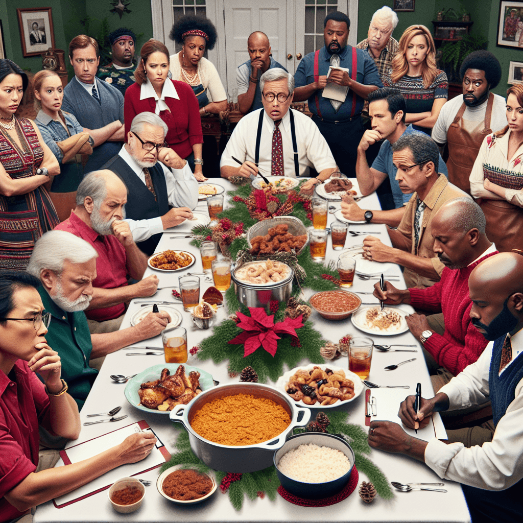 Смішний мем про «Робота»: Сімейні зібрання під час свят можуть здаватися змаганням. Цей мем відображає кумедність надмірної кулінарної критики та ввічливих сімейних жартів. На вечері ставки здаються вищими, ніж будь-коли!