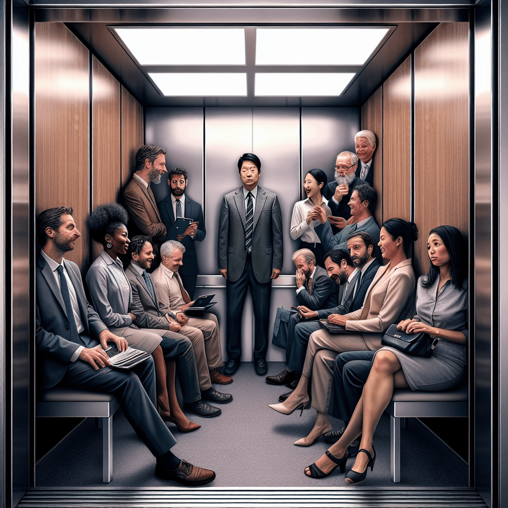 Lustiges Meme zu Arbeit: Dieses Meme fängt humorvoll die Peinlichkeit von stillen Aufzugsfahrten ein. Jeder kennt den Druck, Smalltalk zu machen – oder auch nicht.