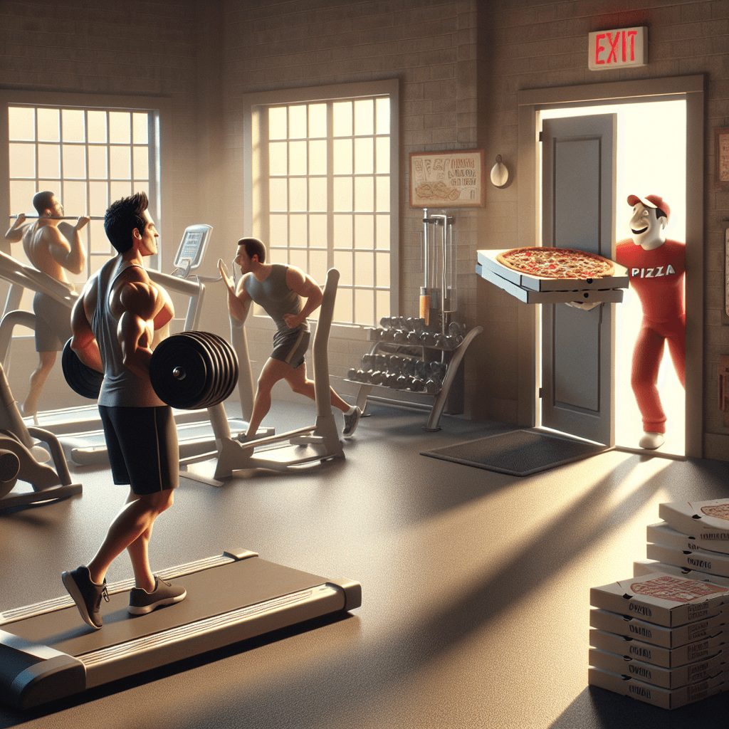 Funny meme about Food: This meme hilariously highlights the battle between gym aspirations and the joys of food delivery. Anyone who's ever tried to stick to a fitness plan can relate!