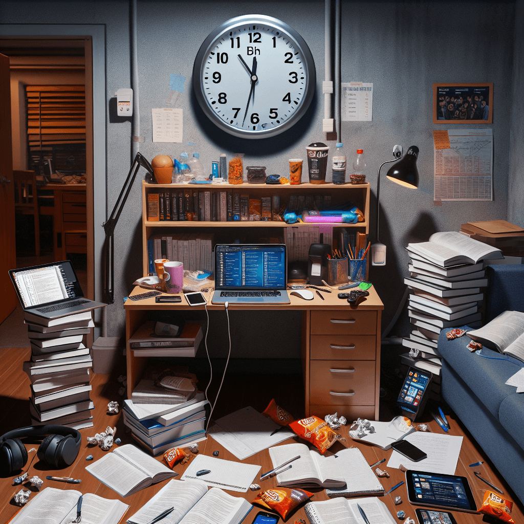 Meme divertido sobre Videojuegos: Este meme captura la lucha tan familiar de las sesiones de estudio nocturnas donde el tiempo se escapa. Es un recordatorio caótico de la vida estudiantil con la que muchos se identificarán.