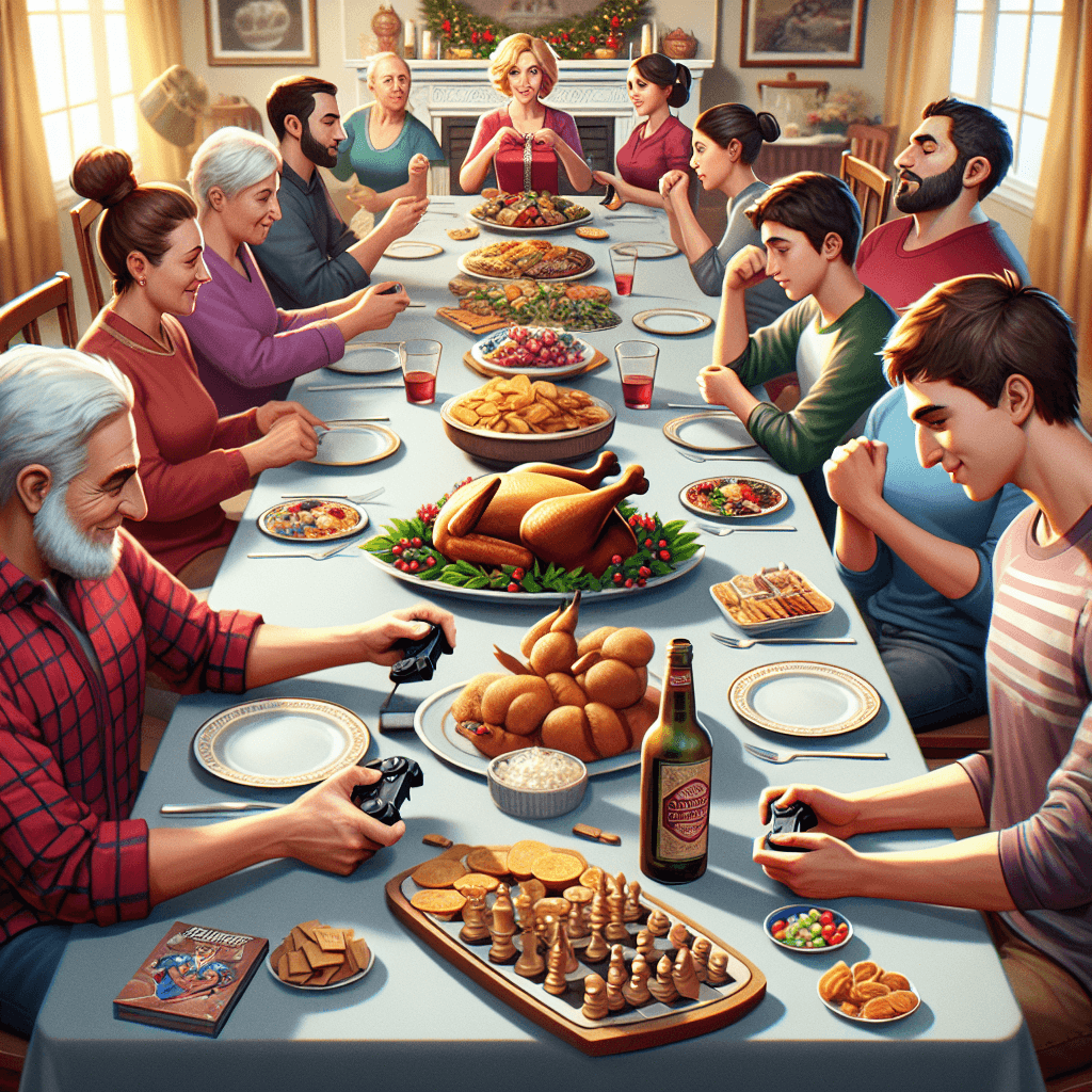 Meme divertido sobre Relaciones: Las cenas navideñas pueden ser un complicado baile de expectativas culinarias y dinámicas familiares. Este meme captura ese acto de equilibrio con humor.