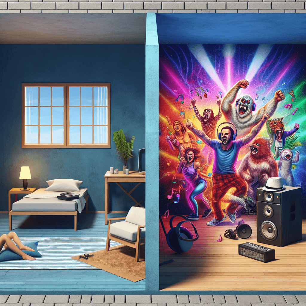 Lustiges Meme zu Programmierung: Dieses Meme fängt die Frustration ein, mit lauten Nachbarn umzugehen, besonders während nächtlicher Feiern. Jeder, der diese nervige Realität erlebt hat, wird sich damit identifizieren können.