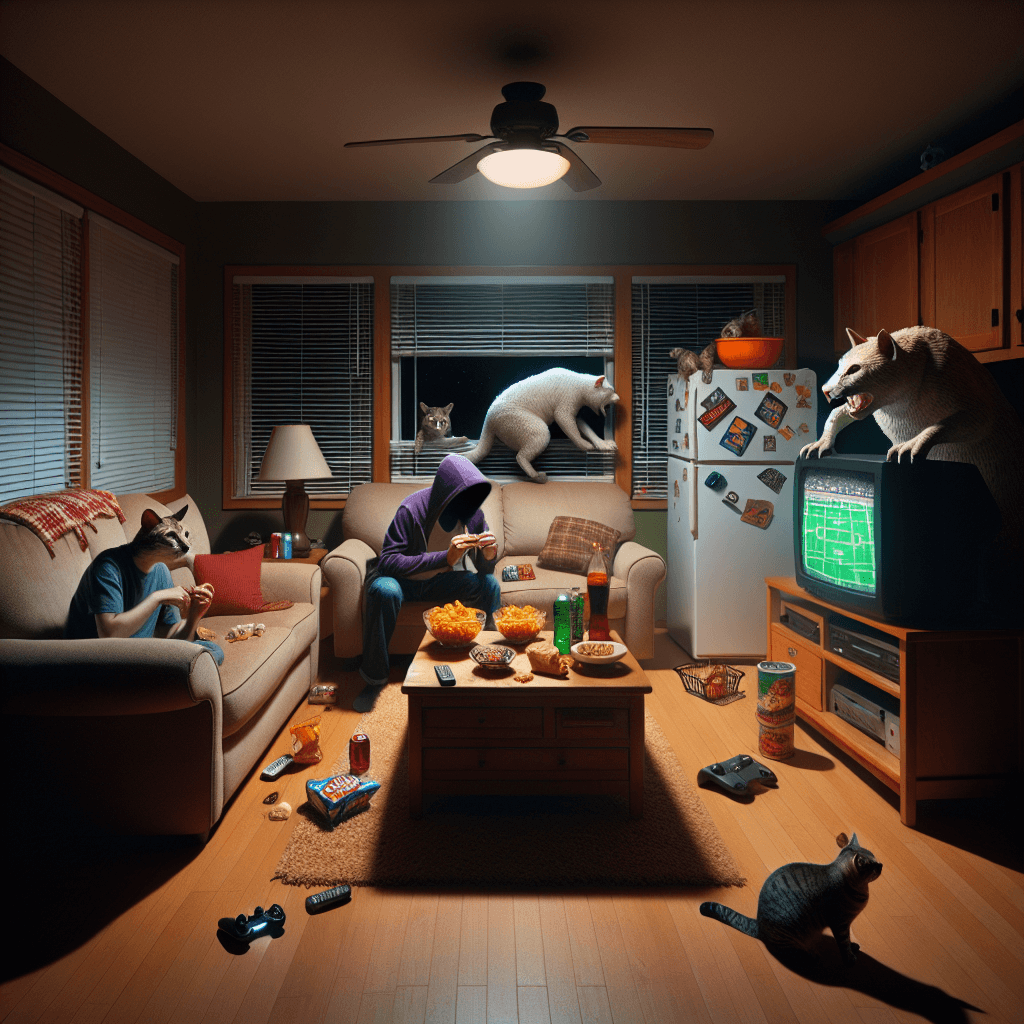 Смішний мем про «Щоденне життя»: Цей мем з гумором відображає невтомний пошук пізніх закусок, коли з'являється бажання. Це універсальний досвід, з яким можуть впізнати багато, особливо в світі ігор та повсякденного життя.