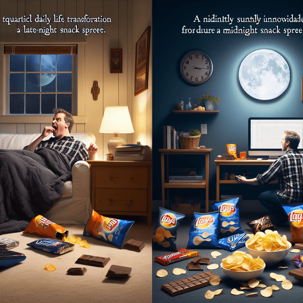 Zabawny mem o Codzienność: Ten mem humorystycznie uchwyca chaotyczny stan umysłu, który pojawia się, gdy głód atakuje w nieprzyzwoitym czasie. Od zwykłych zachcianek po pełnoprawny szał przekąsek, trafia do nocnych łasuchów wszędzie.