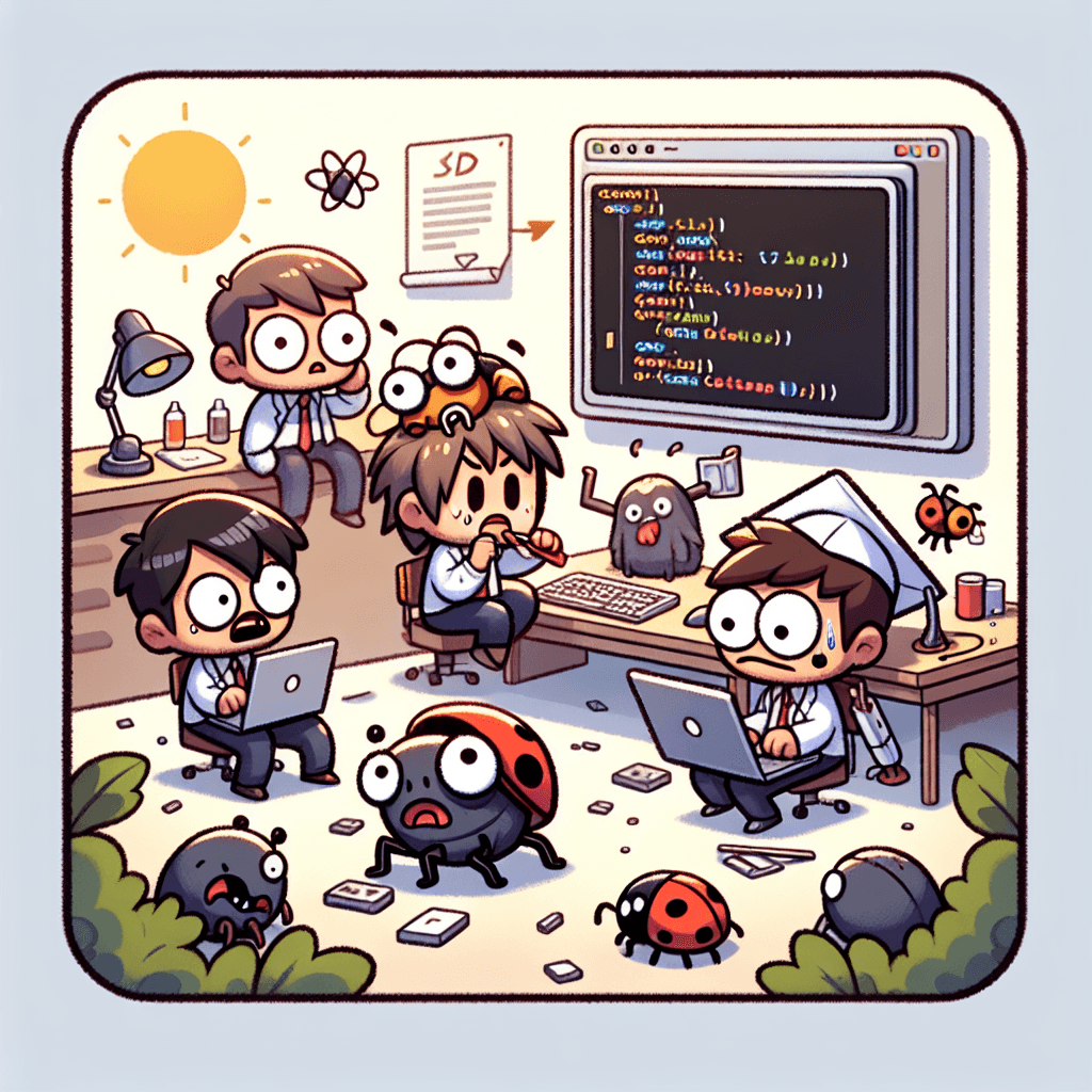 Meme divertido sobre Escuela: Este meme captura la frustración de programar, donde arreglar un error a menudo lleva a otro. Resuena con estudiantes y programadores por igual.