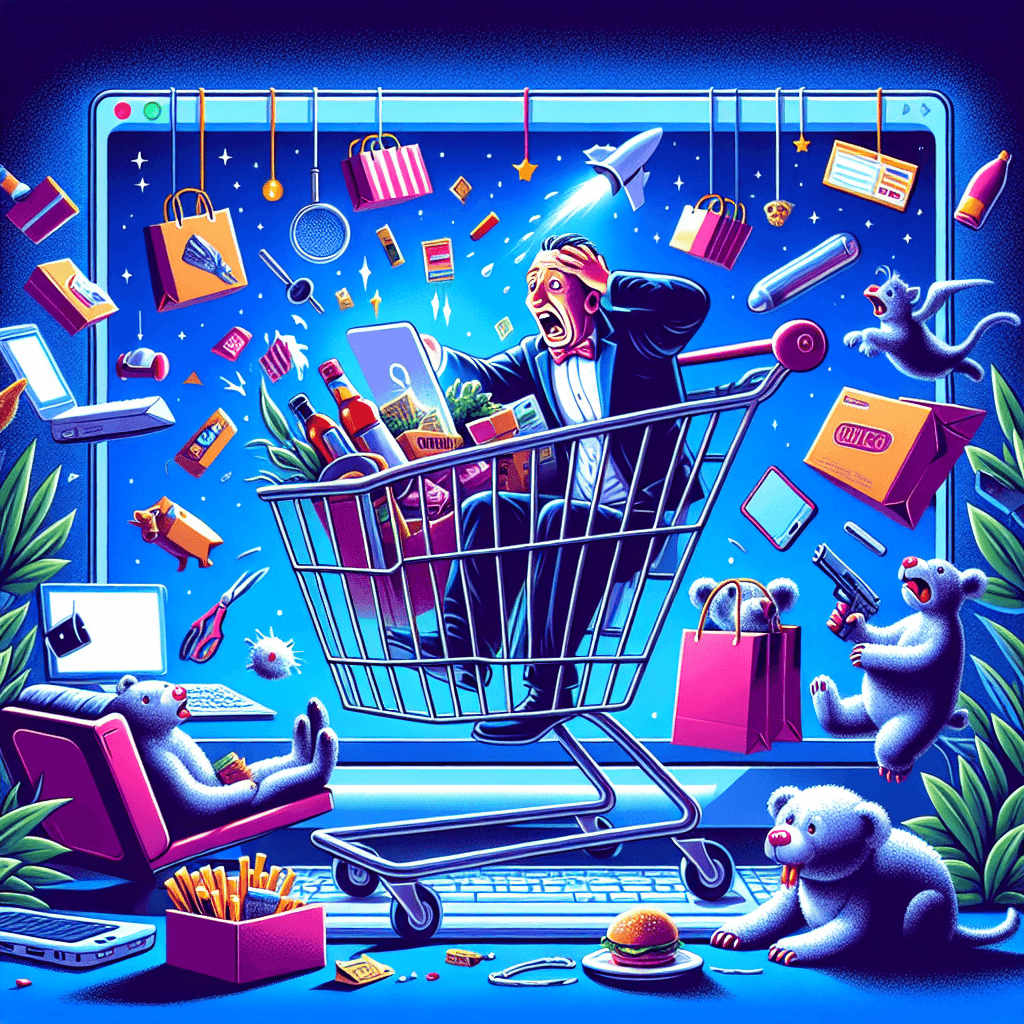 Meme divertido sobre Programación: Este meme captura perfectamente la emoción caótica de comprar online y el inevitable arrepentimiento que sigue.