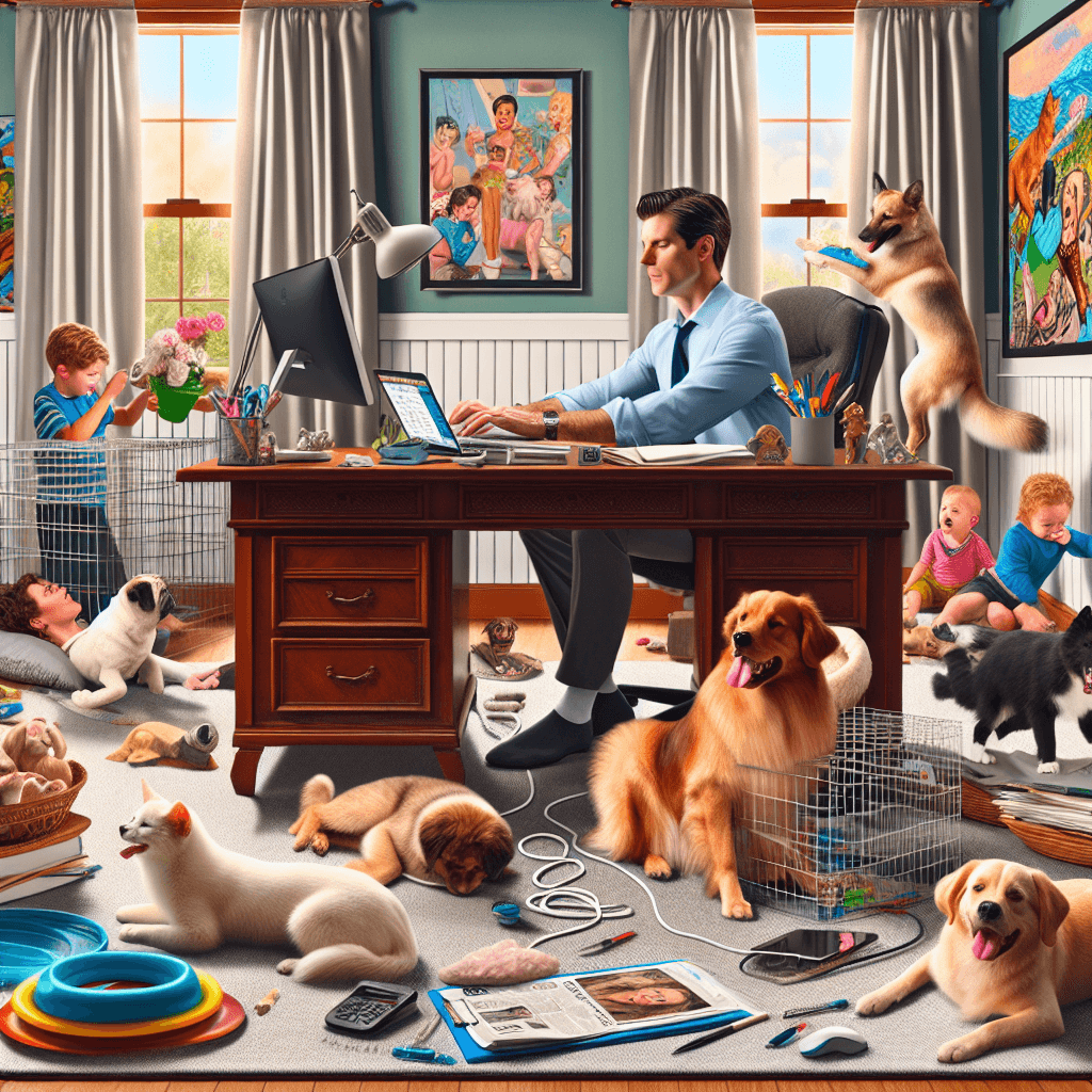 Смішний мем про «Програмування»: Віддалена робота може здаватися спокійною, але відволікань безліч! Цей мем з гумором передає хаос домашніх офісів, наповнених несподіваними перешкодами.