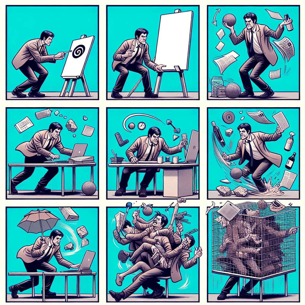 Zabawny mem o Praca: Ten mem podkreśla ironię wysiłków w samodoskonaleniu, które często prowadzą do chaosu. Odnosi się do każdego, kto próbował się poprawić, ale skończył przytłoczony.