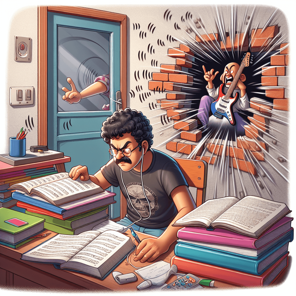 Mème drôle sur École : T'as déjà essayé de te concentrer sur tes études pendant que tes voisins ont d'autres projets ? Ce scénario relatable met en avant la lutte humoristique contre les voisins bruyants.