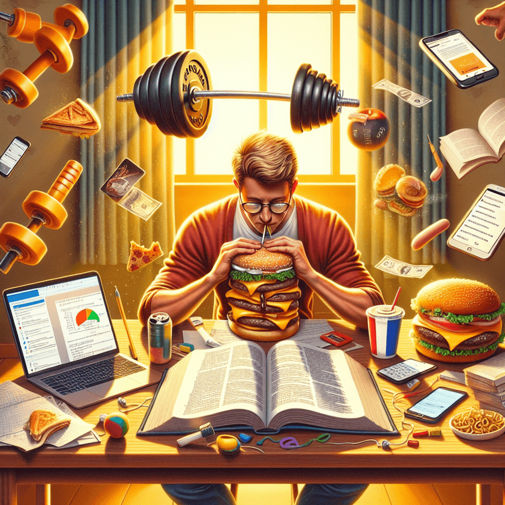 Zabawny mem o Fitness: Ten mem uchwyca chaotyczną walkę, z jaką borykają się studenci, próbując skupić się na nauce. To relatywne przedstawienie, jak rozpraszacze mogą nagle zniweczyć każdą próbę koncentracji.