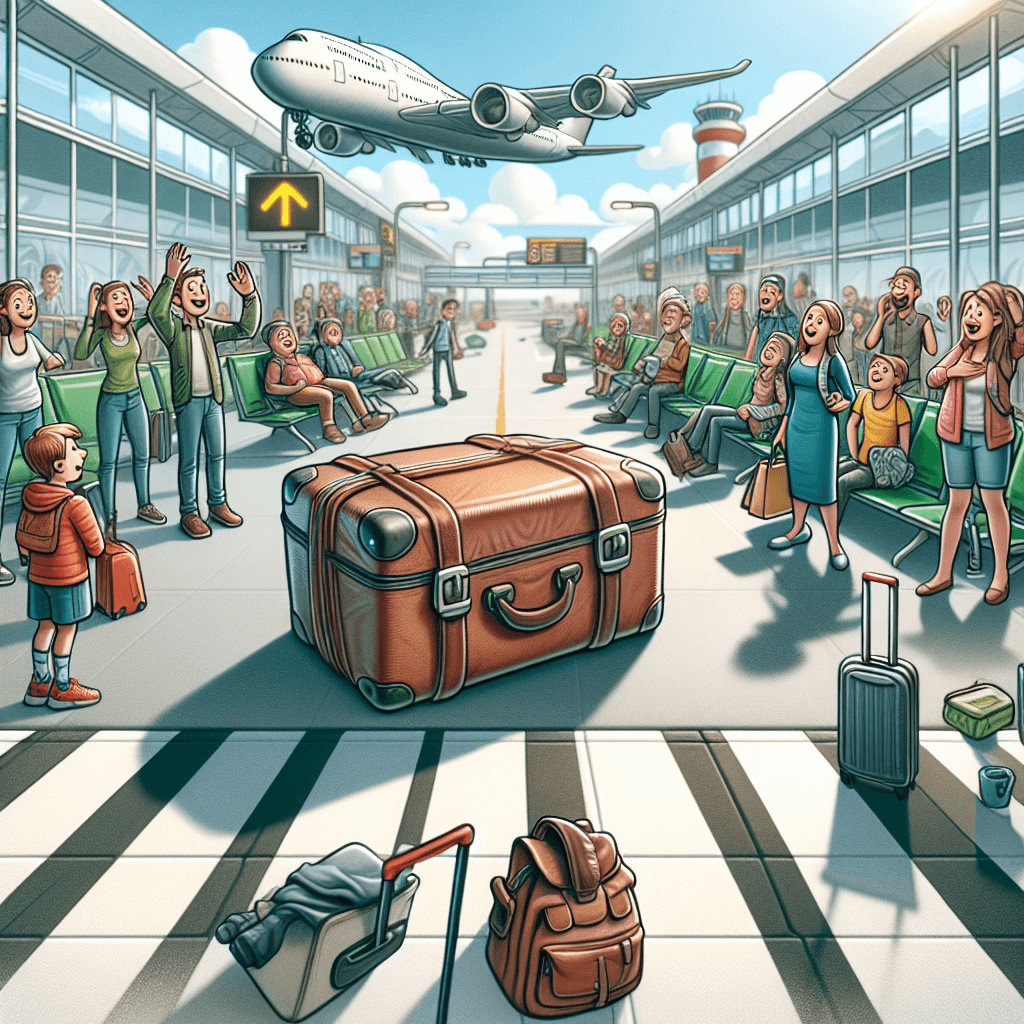 Meme divertido sobre Escuela: ¿Alguna vez has sentido que tu maleta tiene sus propios planes? Este meme captura el momento de la revelación cuando llegas a tu destino sin tus pertenencias.