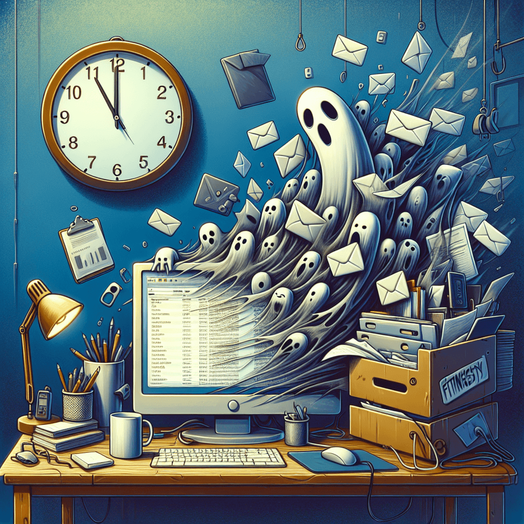 Zabawny mem o Fitness: Humorystyczne spojrzenie na przytłaczające uczucie niedokończonej pracy, gdy weekend się zbliża. Idealne dla każdego, kto czuje presję terminów i maili.