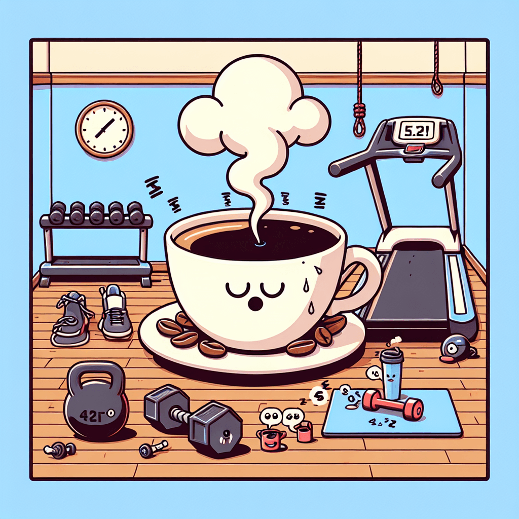Zabawny mem o Fitness: Ten mem humorystycznie podkreśla ironię polegania na kawie dla energii podczas ćwiczeń, tylko po to, by zasnąć. Idealny dla tych, którzy łączą fitness z zmęczeniem.