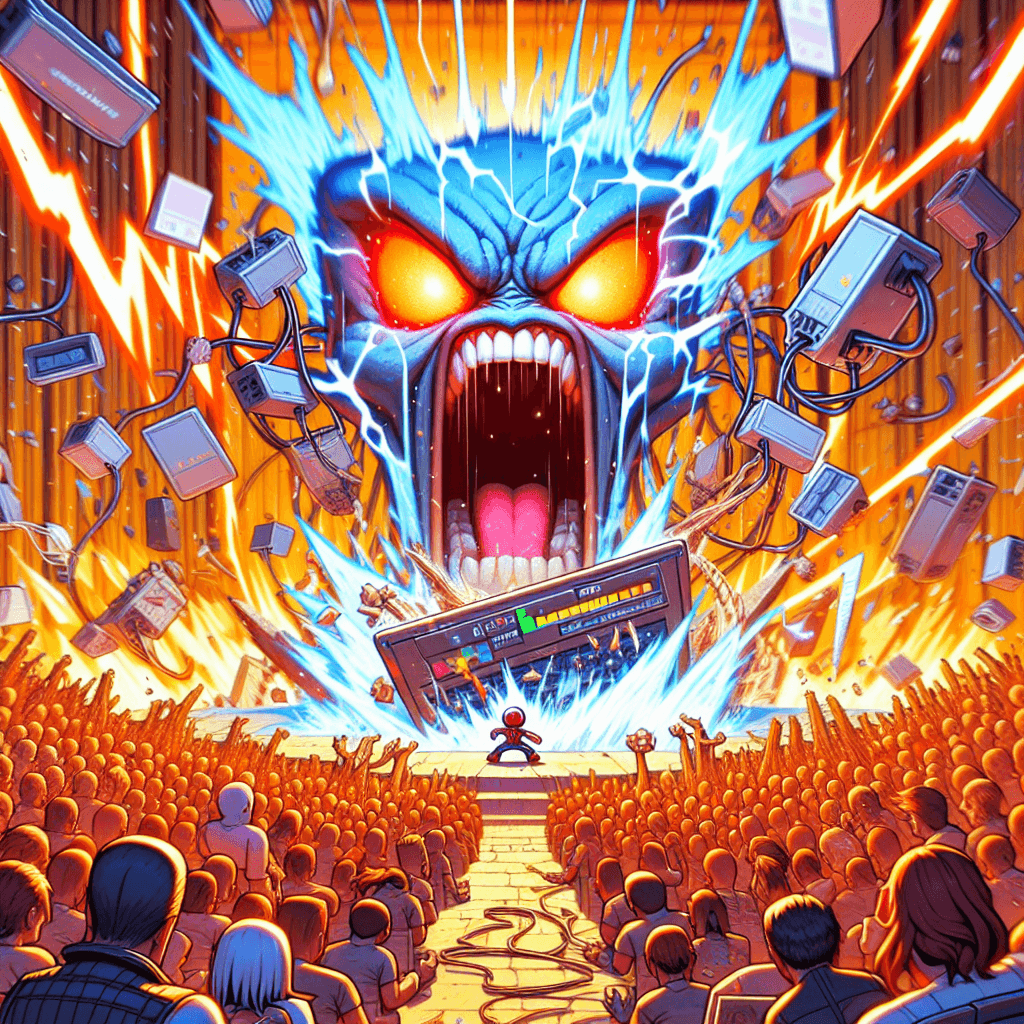 Meme divertido sobre Programación: ¿Alguna vez te has encontrado con un fallo en el juego en el peor momento? Este meme captura la frustración que muchos jugadores sienten cuando la tecnología se niega a cooperar en momentos críticos.