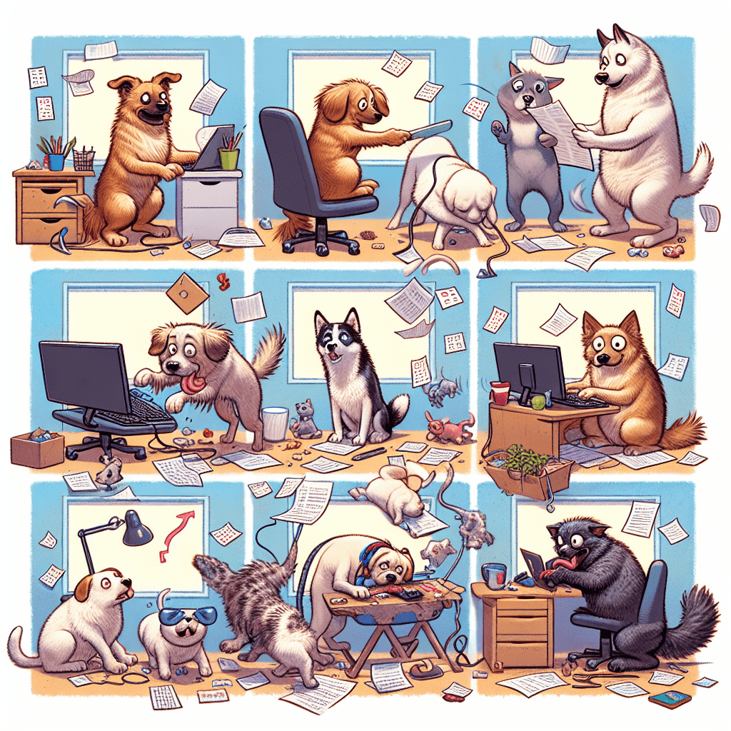 Funny meme about Work: Pets can be helpful, but sometimes they just add to the chaos. This meme captures the humorous reality of working from home with pets who think they’re part of the team.