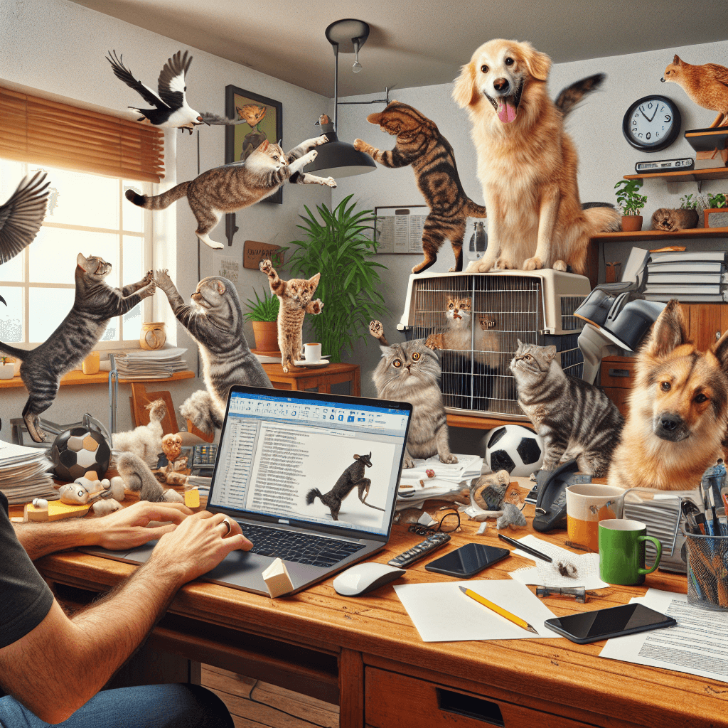 Смішний мем про «Соцмережі»: Спробували працювати з дому, поки ваші тварини божеволіють? Це гра на виживання! Цей мем відображає кумедність спроби зосередитися серед хаосу з тваринами.